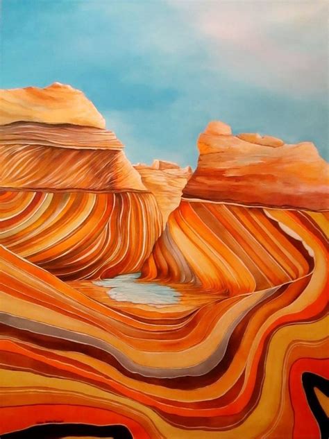 Saatchi Art: The Wave, Arizona Painting by Carol Sabo | Southwest art ...