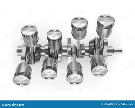 V8 Engine Pistons in Top View. Stock Illustration - Illustration of element, engineering: 66764880