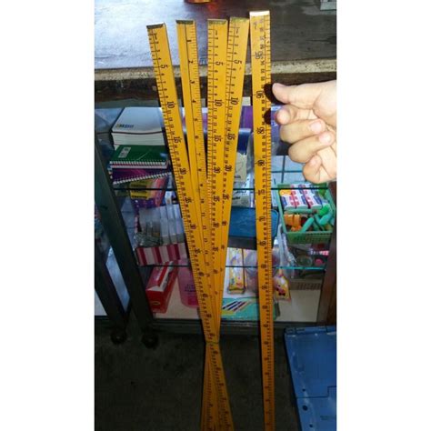 CHEAPEST 10pcs Meter Stick 100cm / 40 inches / 1 Meter Yellow Wooden Plastic Meter Stick ...