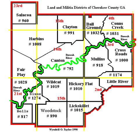 Map Of Cherokee County Ga - Maping Resources