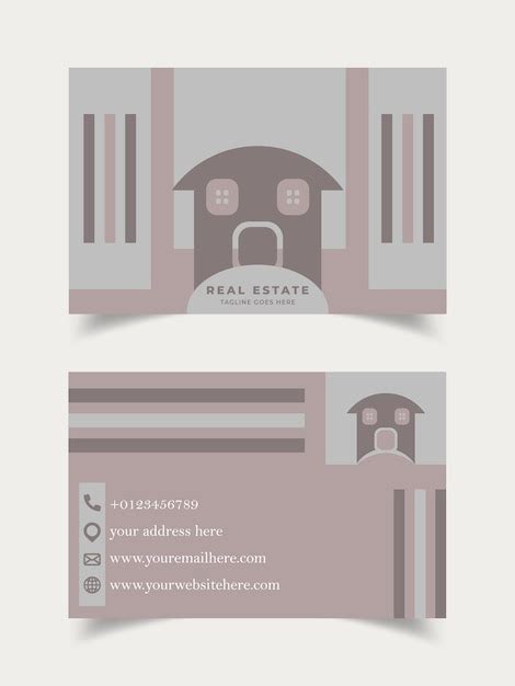 Premium Vector | Real estate logo business card template, home logo real estate business card ...