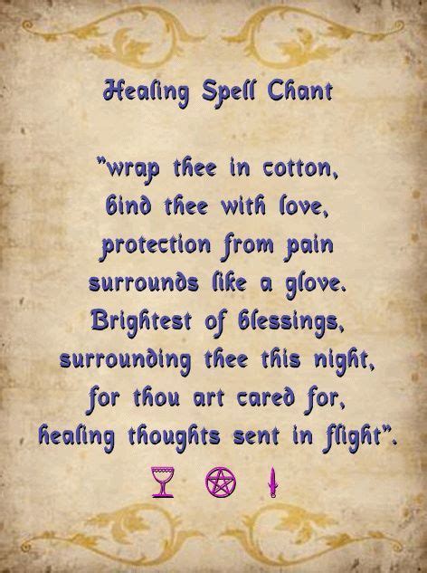 healing spell chant | Witchcraft spells for beginners, Spells witchcraft, Spells for beginners