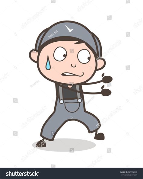 Cartoon Young Boy Pulling Expression Vector Stock Vector (Royalty Free ...