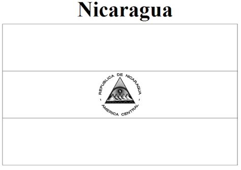 Nicaragua Flag Printable Coloring Page - ClaytonaxDuran