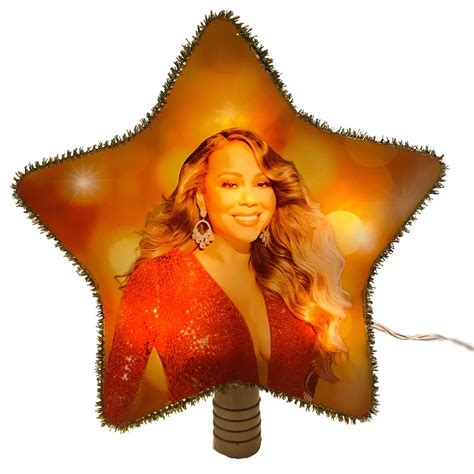 Mariah Carey Christmas Tree Topper Light Star Photo Decoration Custom ...