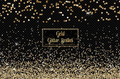 Gold Glitter Borders Clipart Silver and Gold Glitter Png - Etsy