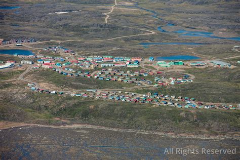 OverflightStock™ | Village of Iqaluit Baffin Island. Canadian Arctic Nunavut Aerial Stock Photo