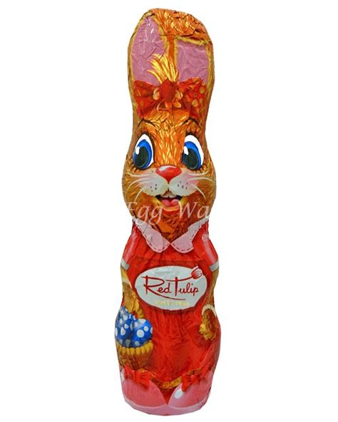 Red Tulip Milk Chocolate Bunny 110g x 40 Pieces - Easter Egg Warehouse