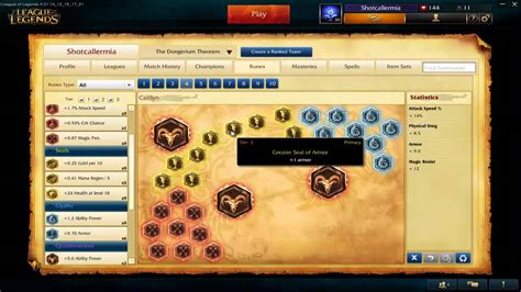 Caitlyn Runes/Masteries Season 5 - YouTube