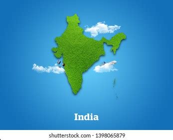 India Map Green Grass Sky Cloudy Stock Photo 1398065879 | Shutterstock