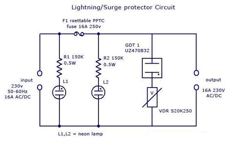 Lighting Surge Protector Circuit Diagram | Super Circuit Diagram