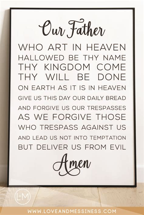 Our Father Printable Prayer