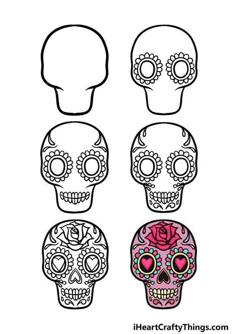 Skull drawing for beginners - polrevertical