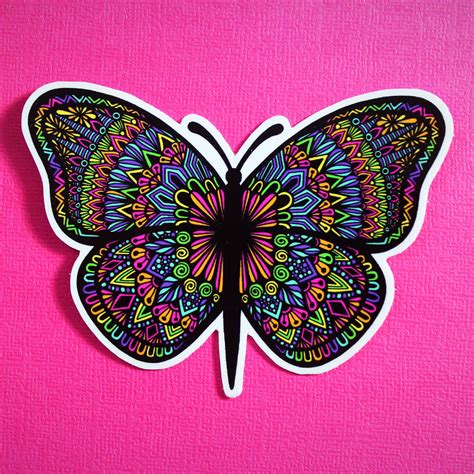 Butterfly Colored Sticker (WATERPROOF)