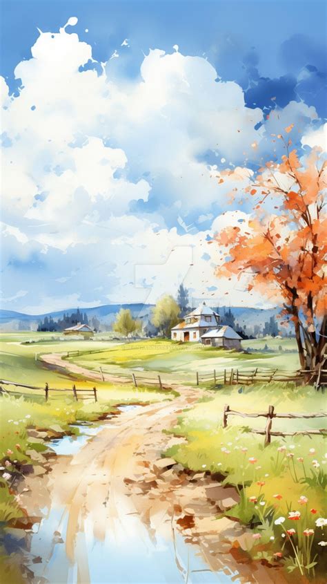 watercolor landscape wallpaper by BelindaBindi on DeviantArt