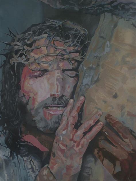 Jesus Carrying the Cross Painting by Bennie Parker - Pixels