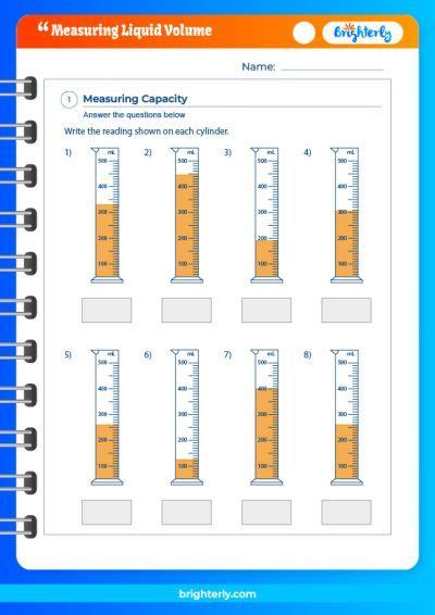 Free Measuring Liquid Volume Worksheets [PDF] Brighterly