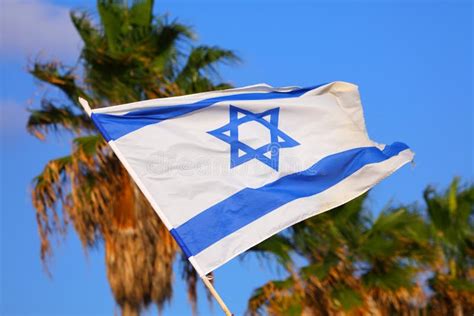 Flag of Israel stock photo. Image of town, colors, flagpole - 266605748