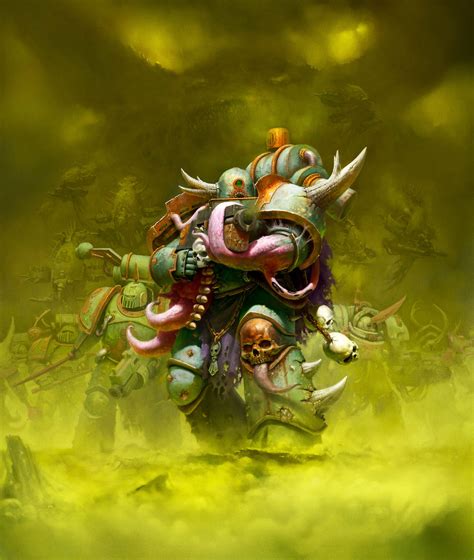 Nurgle Plague Marine - Art by Mark Holmes - 40K Gallery