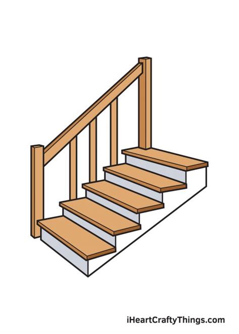 Stairs Drawing - How To Draw Stairs Step By Step