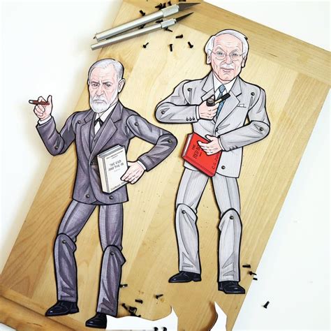 Sigmund Freud and Carl Jung Articulated Paper Dolls, Psychology Gift ...