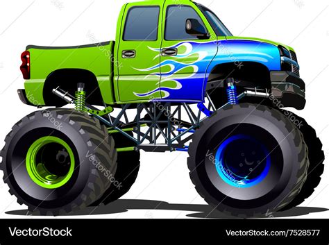 Cartoon monster truck Royalty Free Vector Image