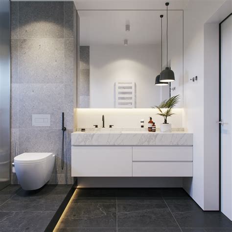 36 Modern Grey & White Bathrooms That Relax Mind Body & Soul