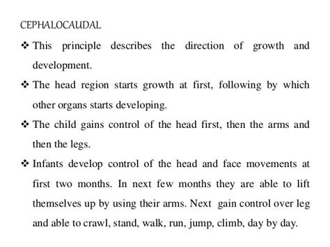 Principles of growth and development