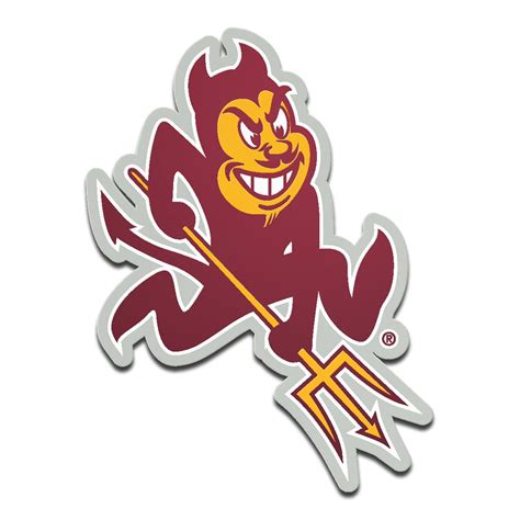 Arizona State Sun Devils Metallic Freeform Logo Auto Emblem - Walmart ...