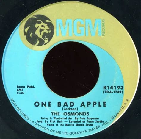 Osmonds One bad apple (Vinyl Records, LP, CD) on CDandLP