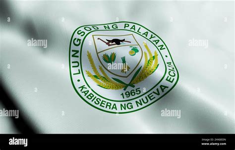 3D Illustration of a waving Philippines city flag of Palayan Stock Photo - Alamy