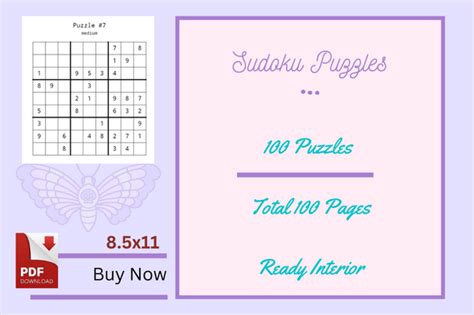 100 Sudoku Puzzles Activity Graphic by RISE · Creative Fabrica