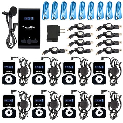 Buy EXMAX EX-100 Wireless Tour Guide System Live Translator Microphone ...