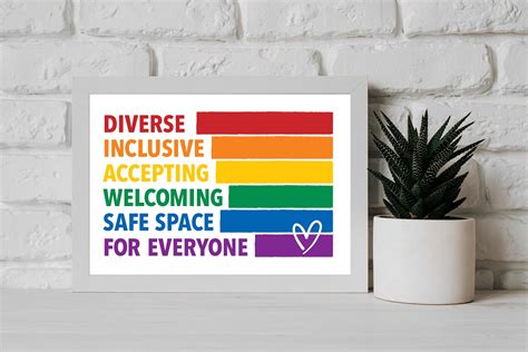 LGBTQ Flag Poster Rainbow Classroom Diversity Printable | Etsy