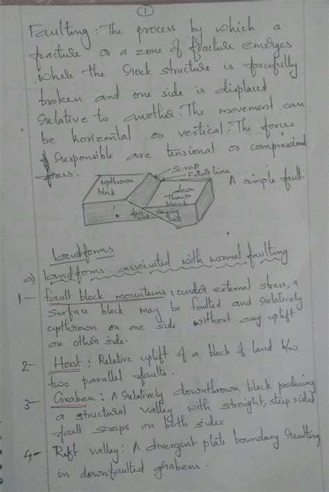 1. What is faulting? Discuss the landforms associated with faulting ...