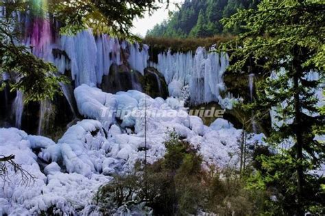 Waterfall in Jiuzhaigou Valley Winter - Winter in Jiuzhaigou Valley ...