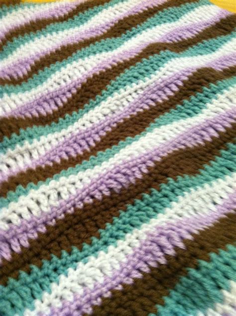 Wave stitch afghan. | Crochet afghan, Crochet, Crochet stitches