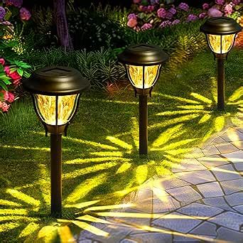 SOLPEX Solar Outdoor Lights Pathway, 6 Pack LED Solar Path Lights ...
