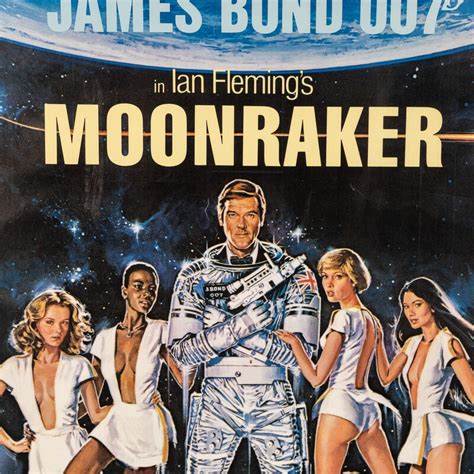 Vintage James Bond 007 'Moonraker' film poster, 1979