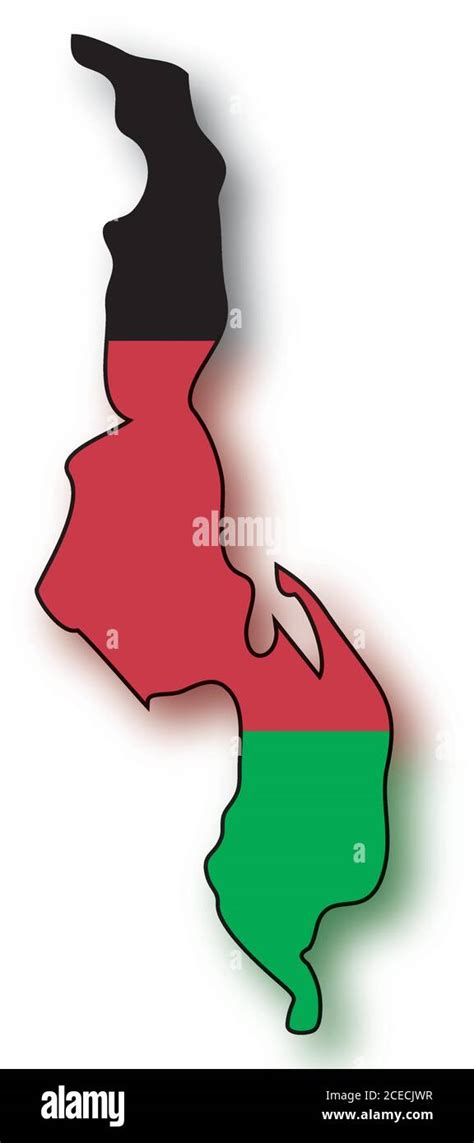 Malawi map flag Stock Vector Image & Art - Alamy