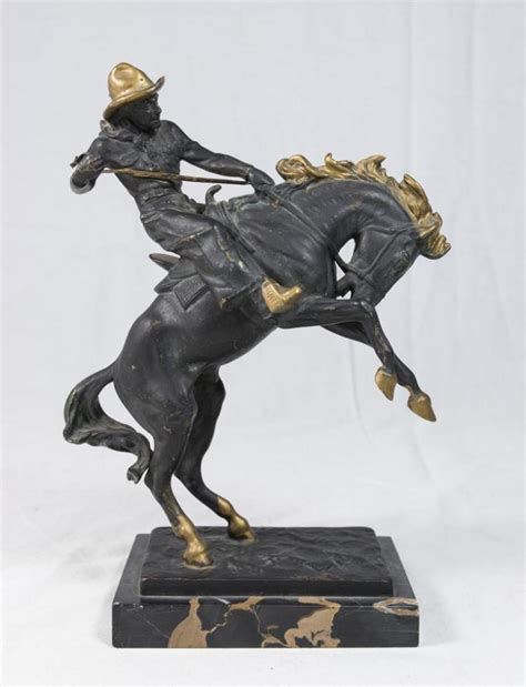 Sold Price: Vintage Bronze Sculpture of Cowboy on Horse - October 2, 0115 3:00 PM EDT