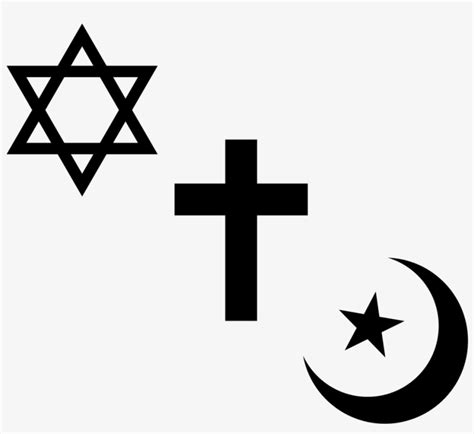 Religious Symbols Of Judaism, Christianity And Islam - Judaism Symbol ...