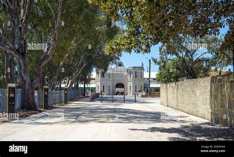 View of the Fremantle Prison located near Perth in Western Australia, now a memorial museum and ...