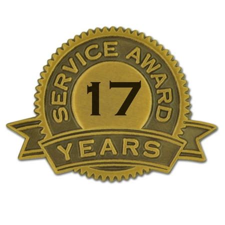 PinMart's 17 Years of Service Award Lapel Pin - Walmart.com