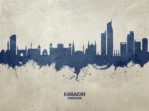 Karachi Pakistan Skyline Digital Art by Michael Tompsett - Pixels