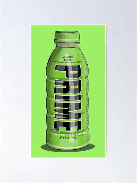 "Prime Drink bottle drawing" Poster for Sale by Derwatt | Redbubble