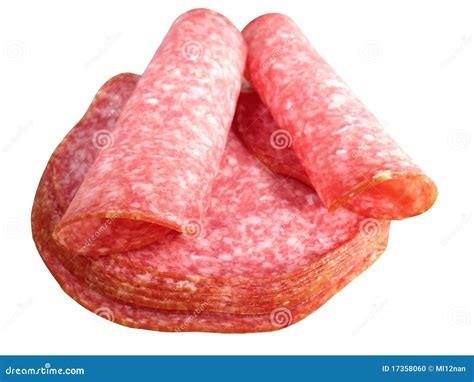 Slices of salami stock photo. Image of style, cuts, cold - 17358060