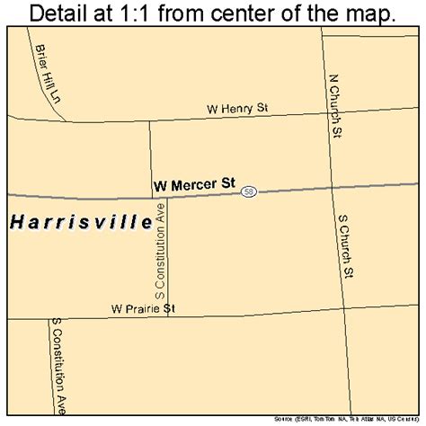 Harrisville Pennsylvania Street Map 4232896