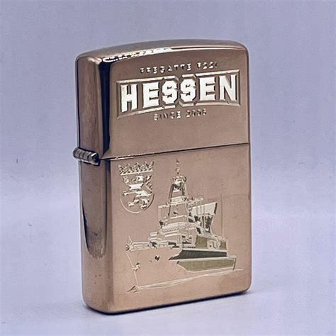 F221 Fregatte HESSEN – ZIPPO Sturmfeuerzeug m. Diamantgravur – German Navy - Naval-Goods