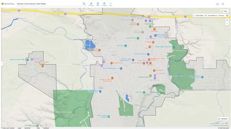 Brandon South Dakota Map - United States
